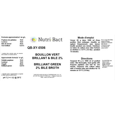 Brilliant Green 2% Bile Broth